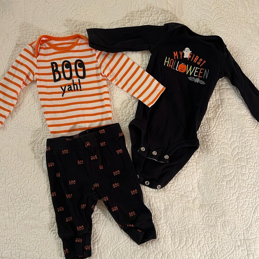 Infant Halloween Long-sleeve Set | 0-3 Months 🎃